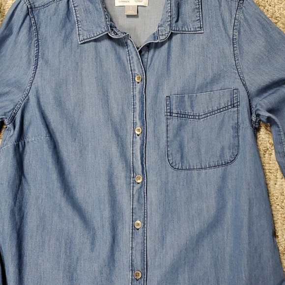 Womens denim blue Old Navy small button down - Picture 8 of 12